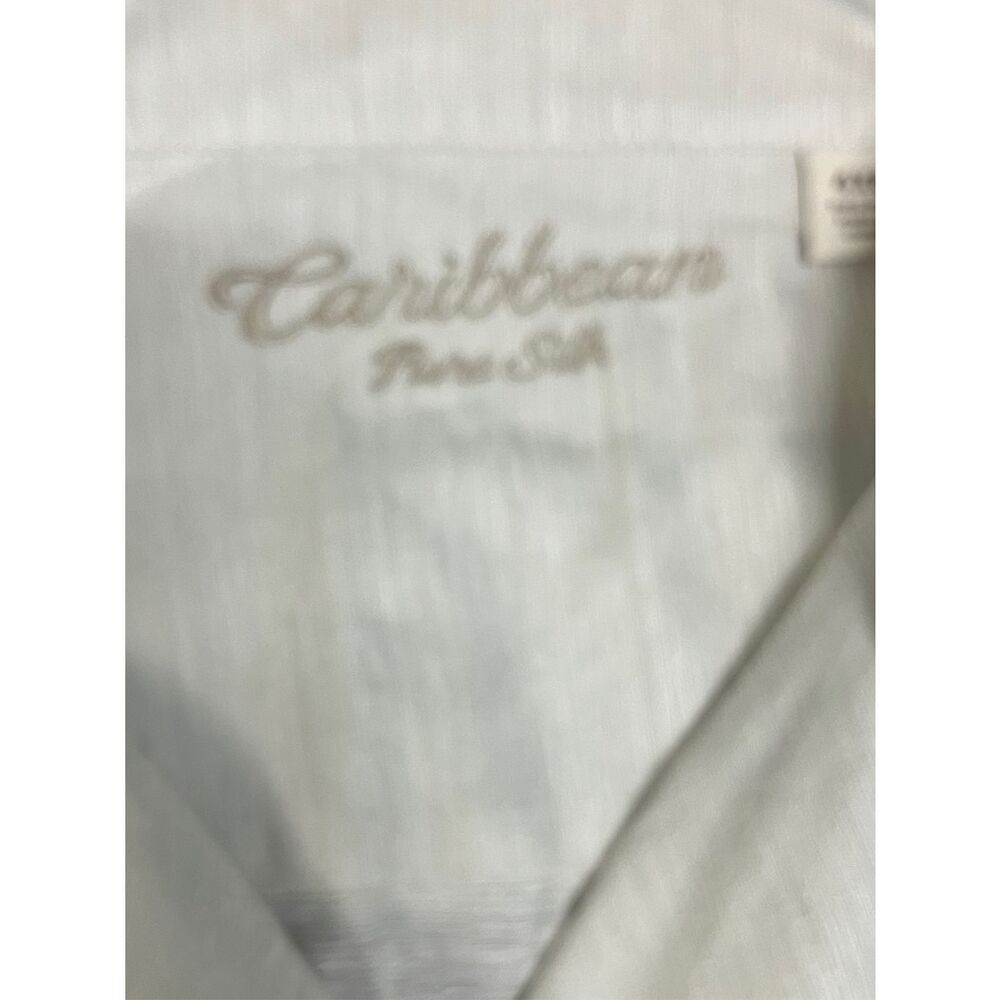 Caribbean Pure Silk short sleeve casual button-down shirt size 4XB - Picture 10 of 10